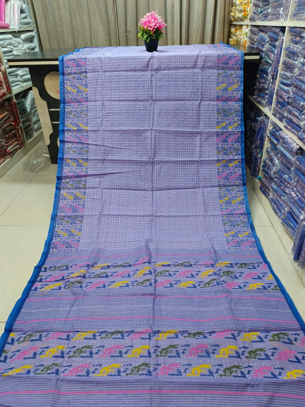 Half Silk Skin Print Sharee