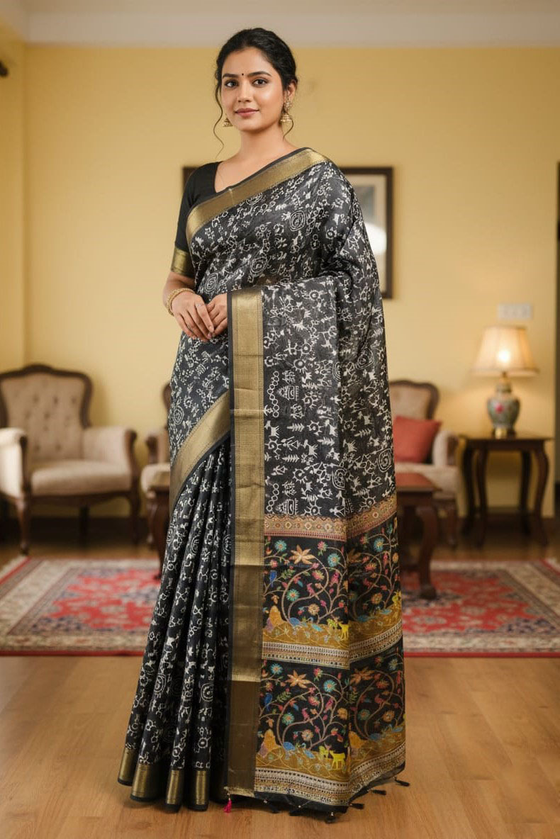 Kaftan Silk Sharee ছবি 5