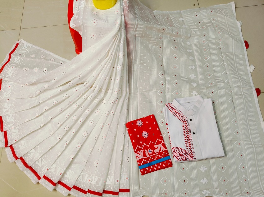 Sharee Panjabi Couple with Blouse Piece ছবি 8