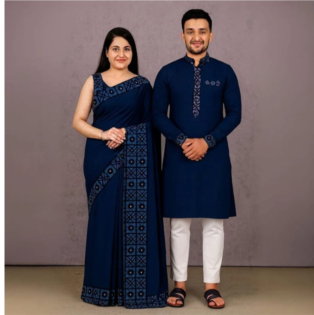 Eid Special Couple Sharee Panjabi Combo