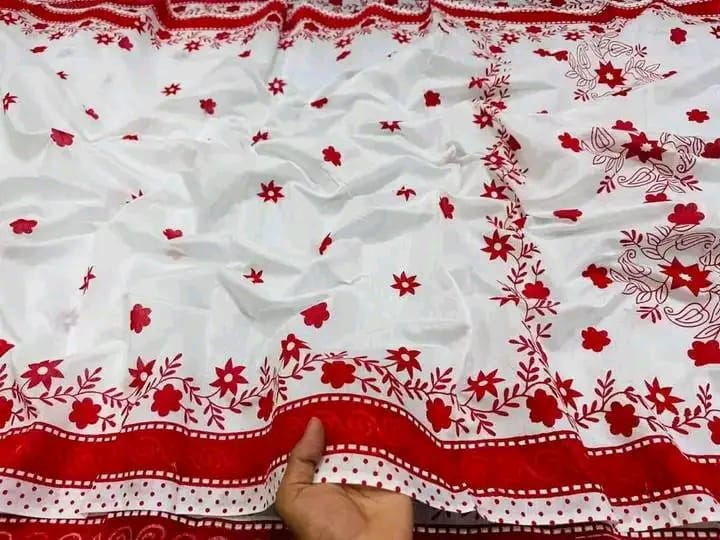 Half silk screen print sharee ছবি 4