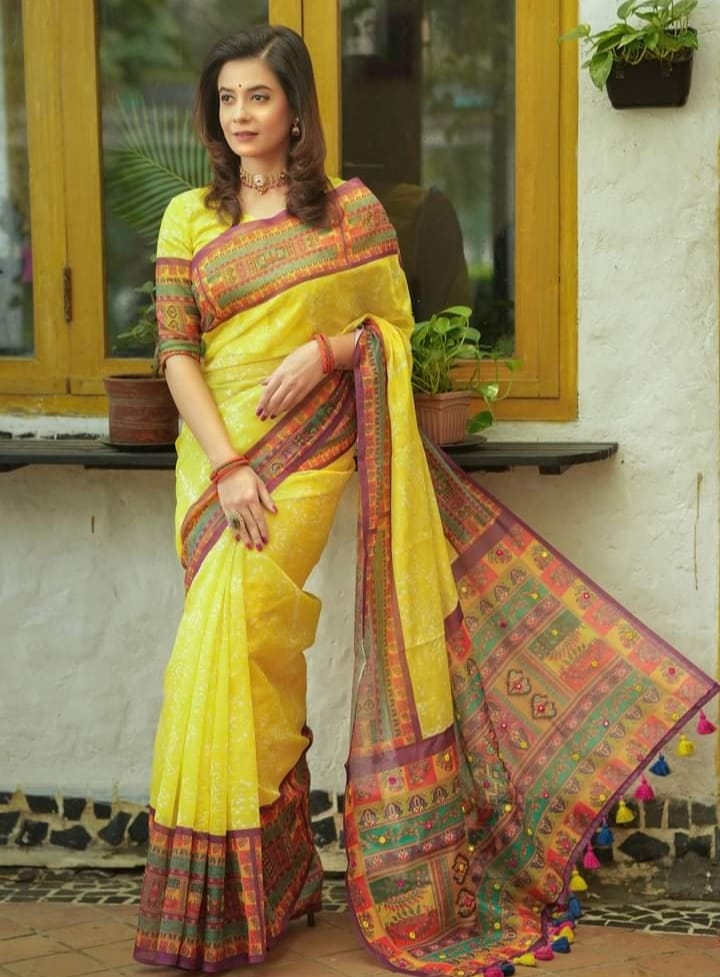 Half silk sharee ছবি 12