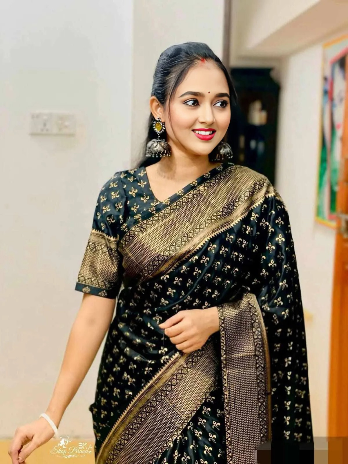 Japani Silk Sharee with Blouse Piece ছবি 19
