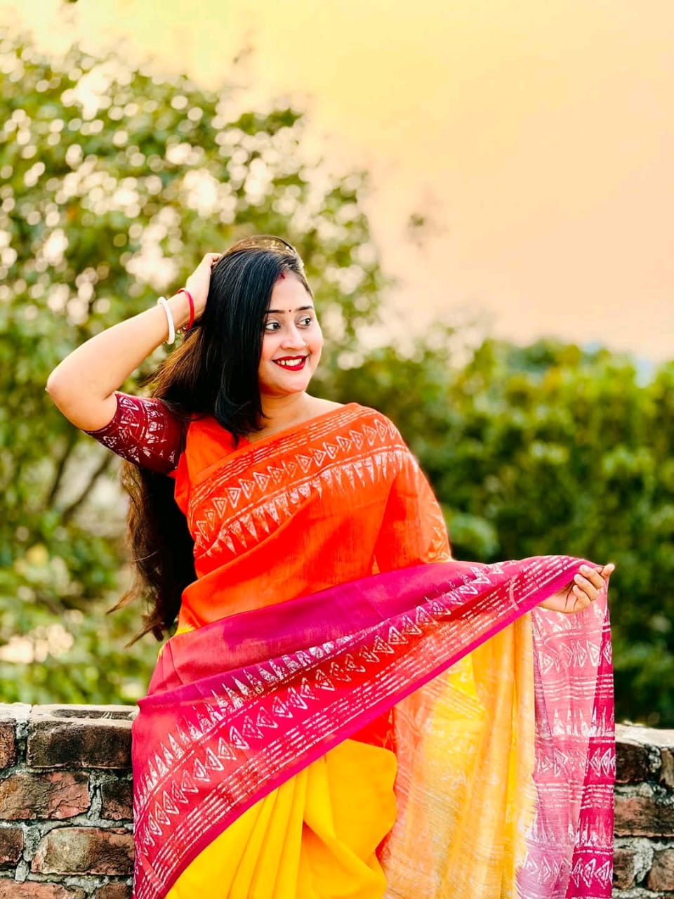 Chanderi silk sharee ছবি 2