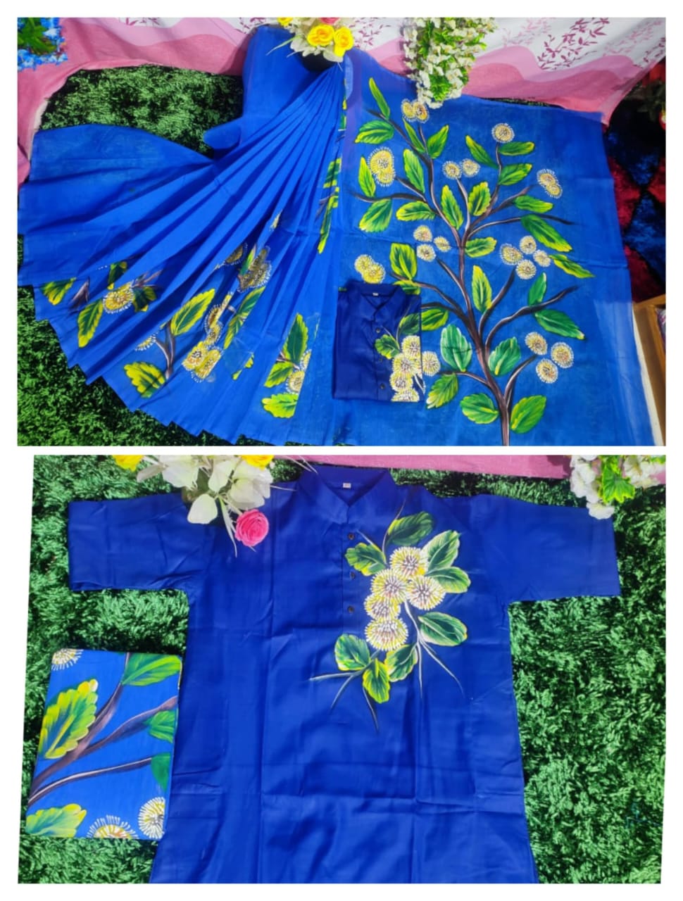 Exclusive Design Hand Print Couple Dress For Sweet Couple