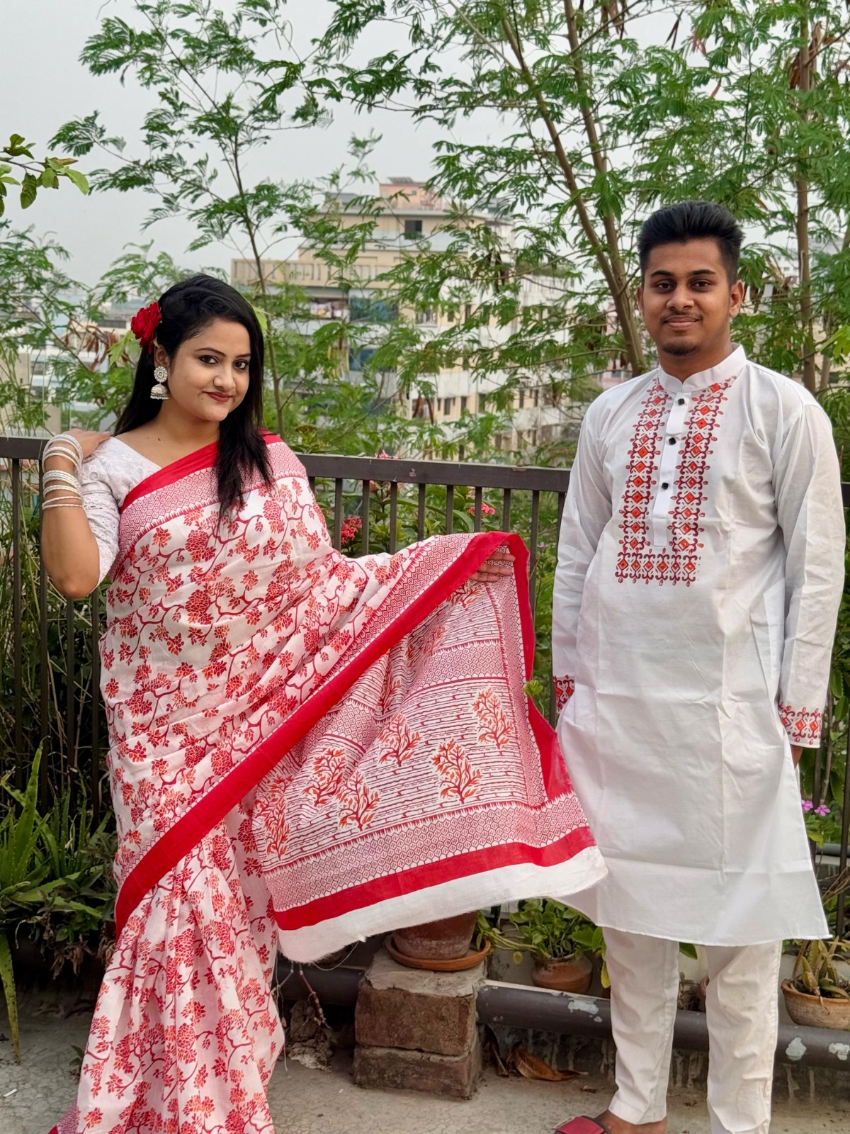 Sharee Panjabi Couple Dress