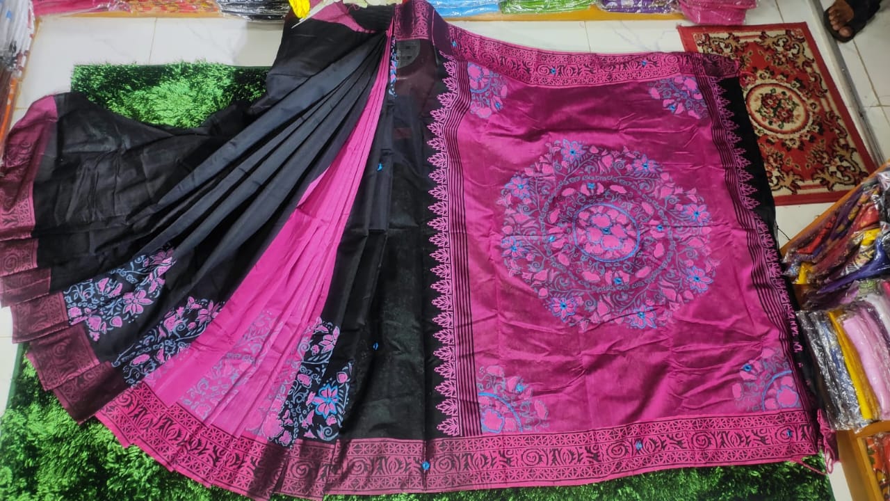 এমব্রয়ডাড়ী ধুপিয়ানসিল্ক শাড়ী