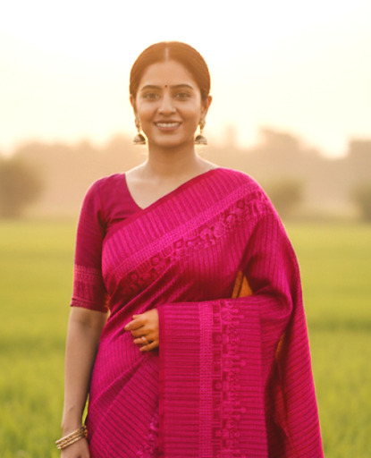 Cotton Sharee with Blouse Piece ছবি 2