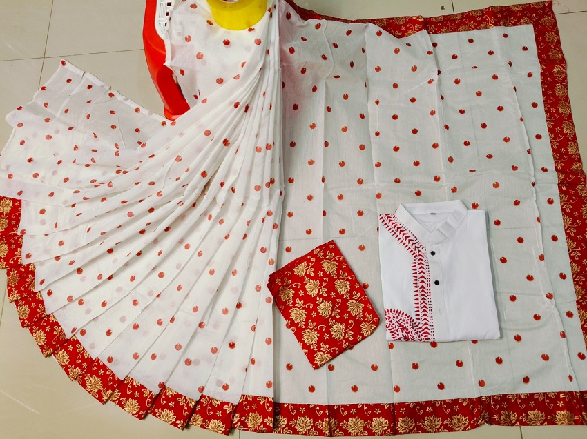 Sharee Panjabi Couple with Blouse Piece ছবি 12