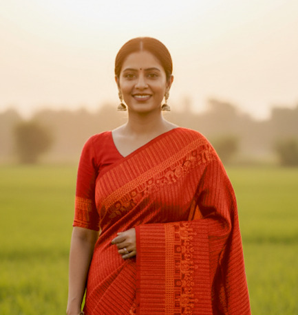 Cotton Sharee with Blouse Piece ছবি 5