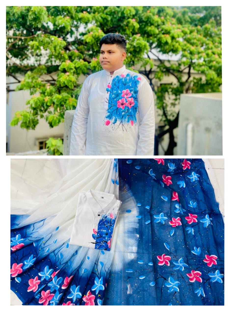 Hand Print Couple Dress ছবি 6