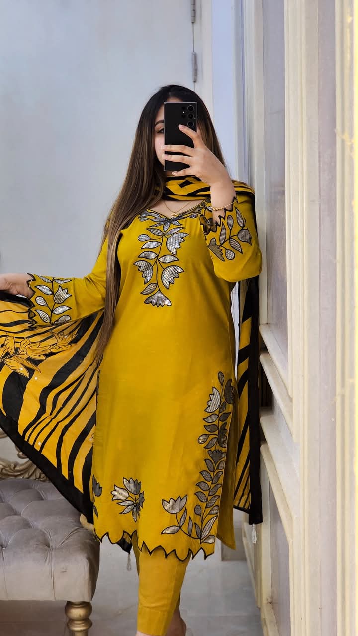 Embroidery Sequence Three Piece ছবি 3