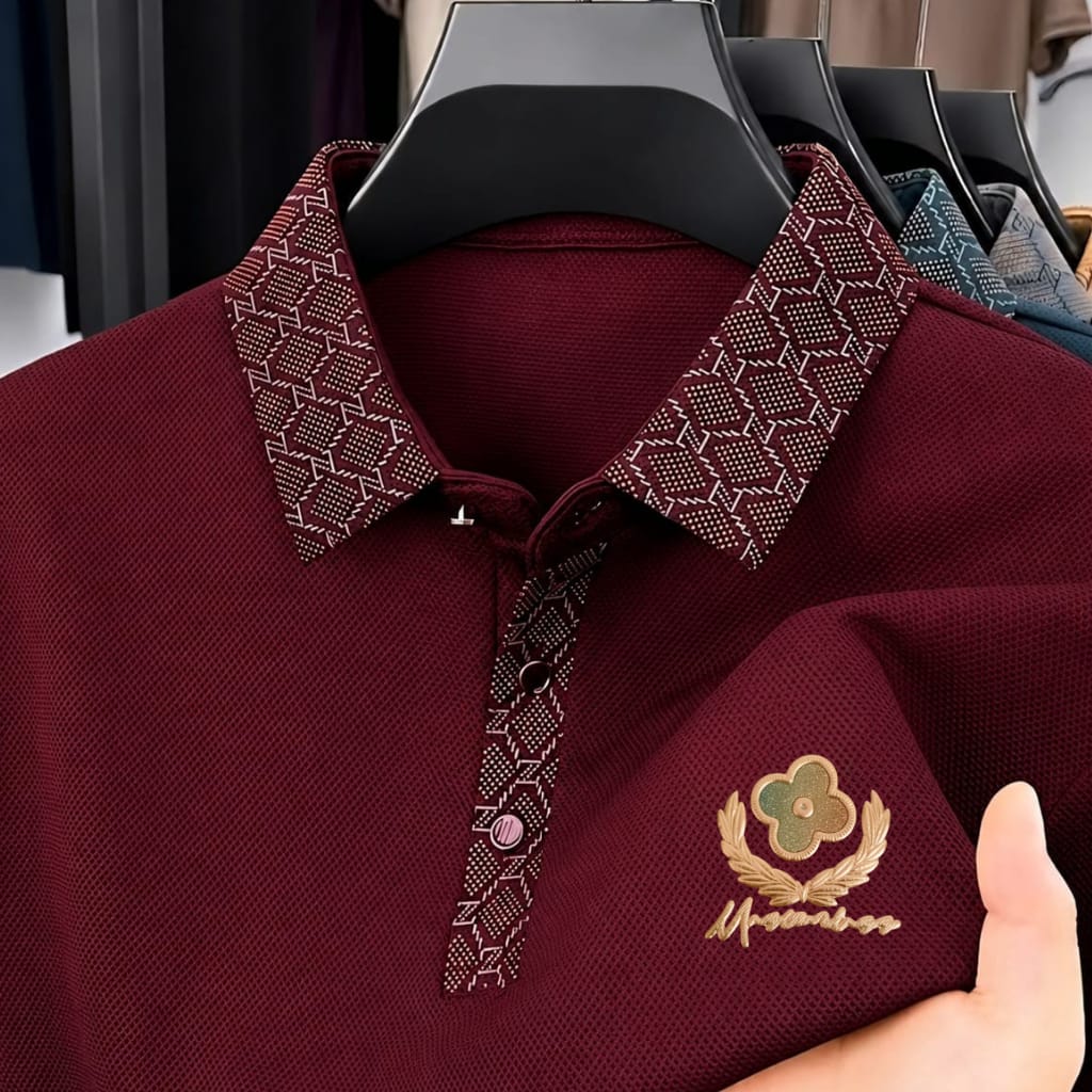 Premium Polo Shirt with China Sticker ছবি 11