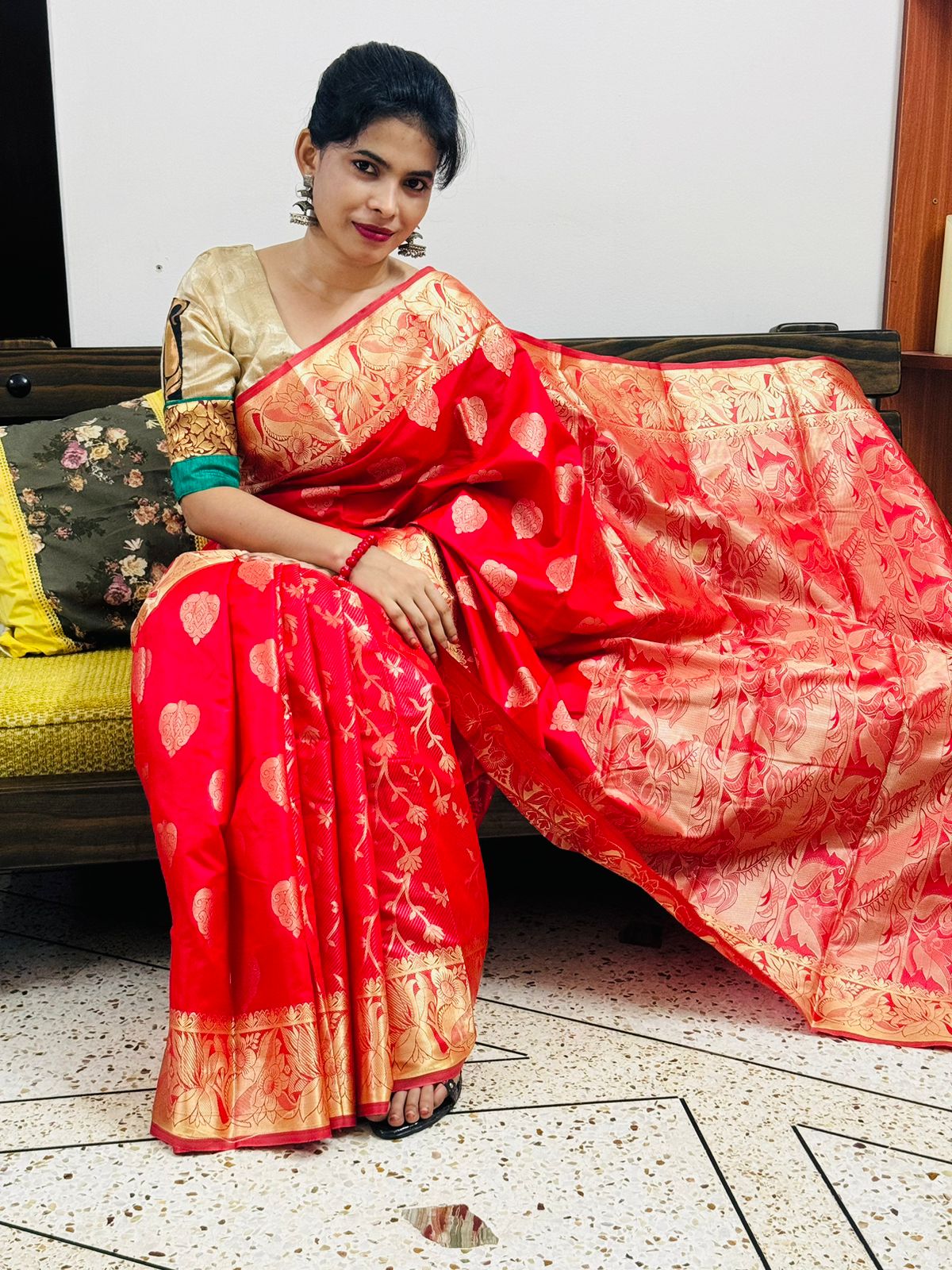সিল্ক কাতান শাড়ি