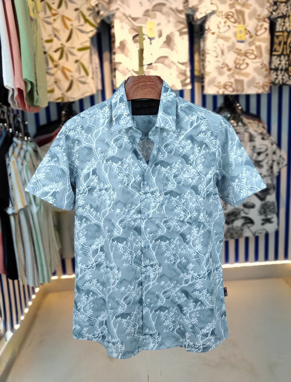 Pure Cotton Half Sleeve Print Shirt ছবি 3