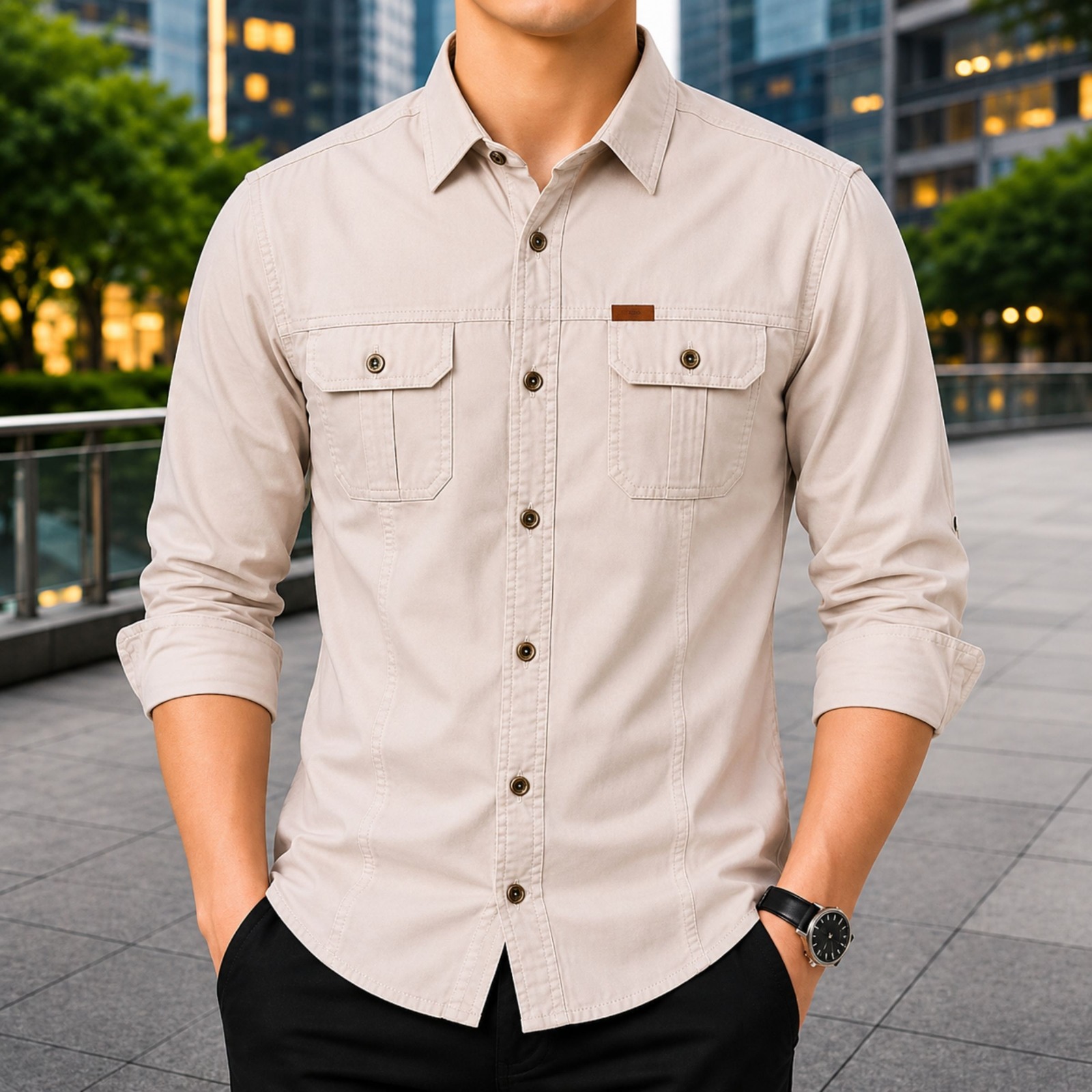 Stylish Full Sleeve Panel Shirt ছবি 5