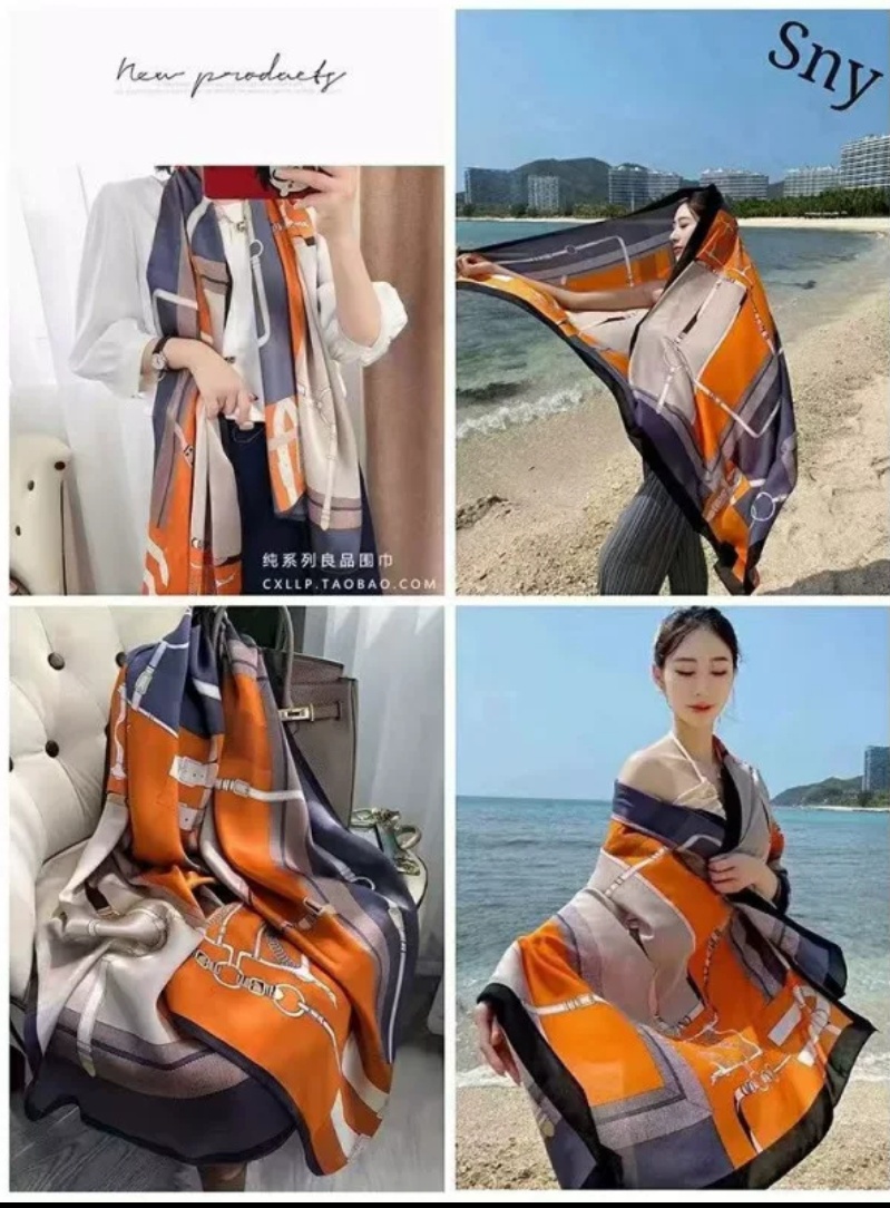 premium Luxury Satin Silk Scarf