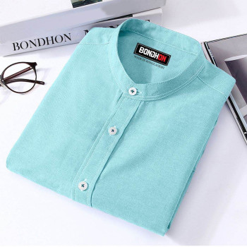 Men's Solid Colour Cotton Full sleeve Shirt ছবি 2