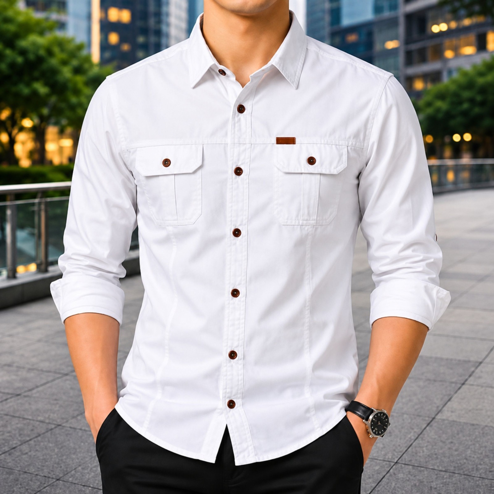 Stylish Full Sleeve Panel Shirt ছবি 2