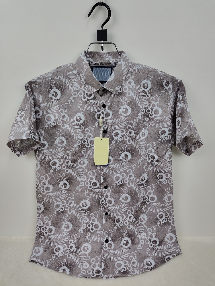 Pure Cotton Half Sleeve Print Shirt for Men's
