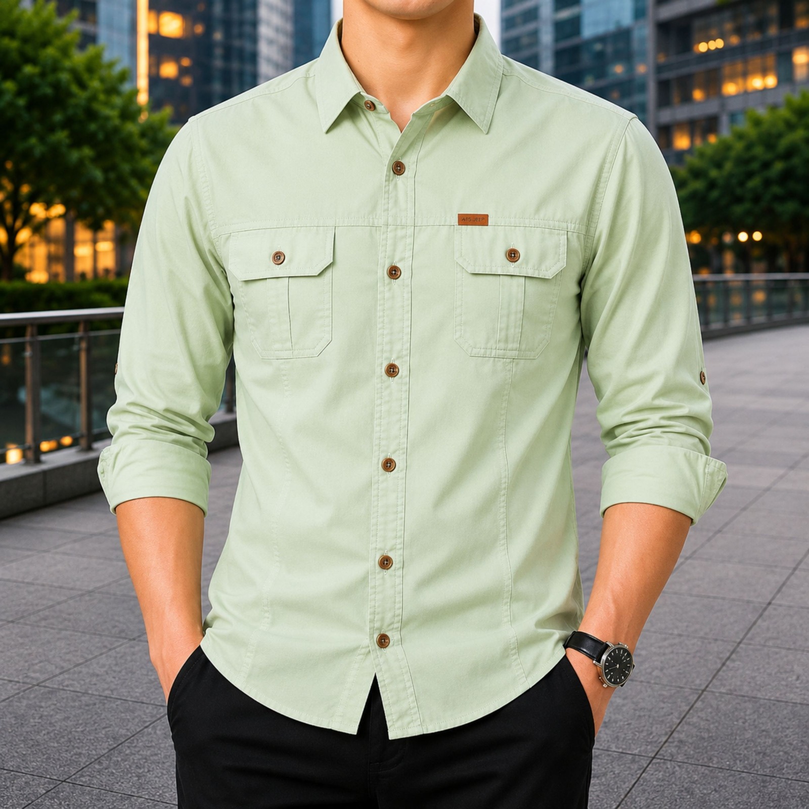 Stylish Full Sleeve Panel Shirt ছবি 8