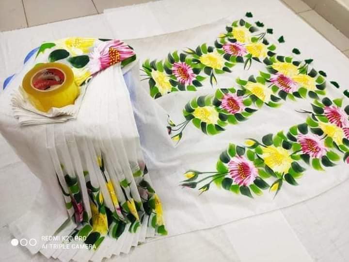 হ্যান্ডপ্রিন্ট শাড়ী ছবি 7