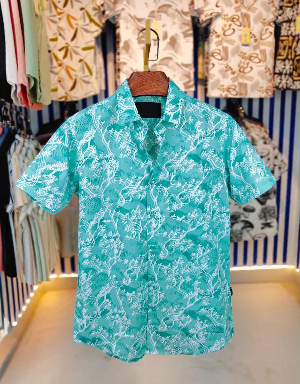 Pure Cotton Half Sleeve Print Shirt ছবি 4