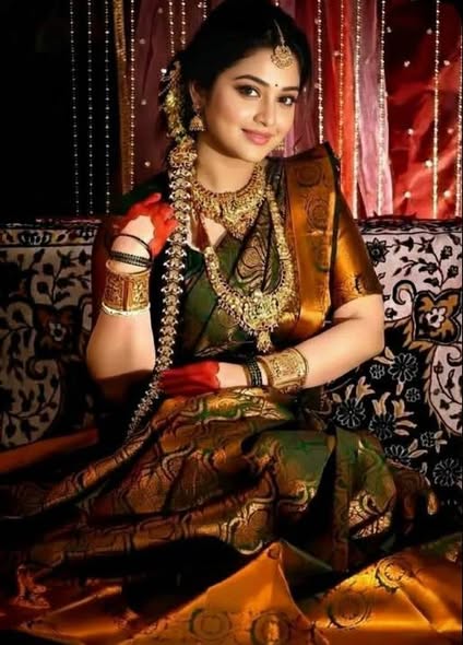 Kanjivaram katan Saree with blause pcs ছবি 3