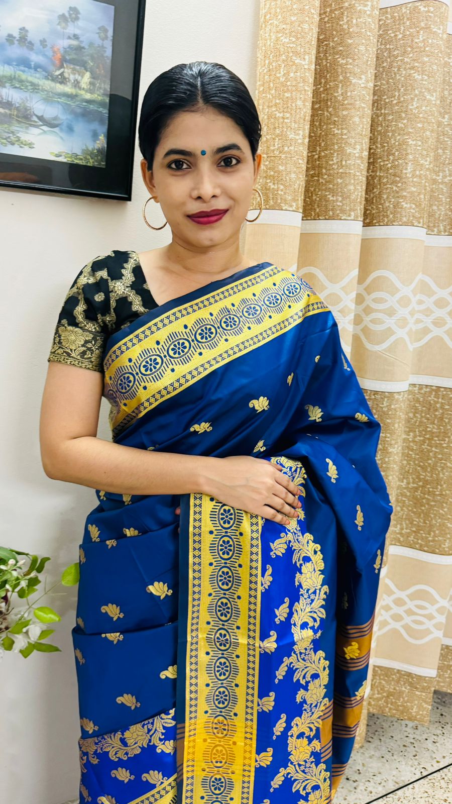 সিল্ক কাতান শাড়ি