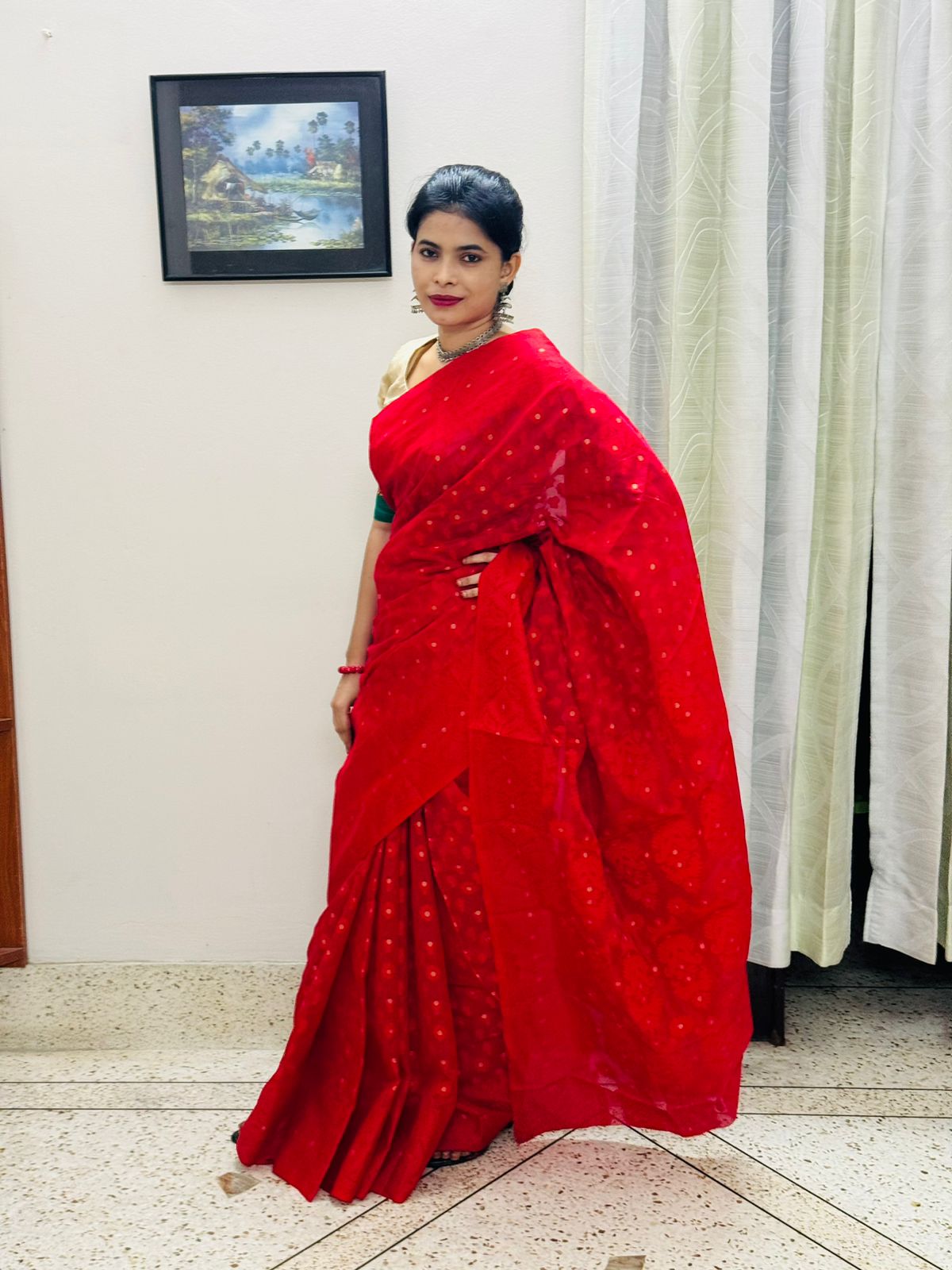 সিল্ক কাতান শাড়ি