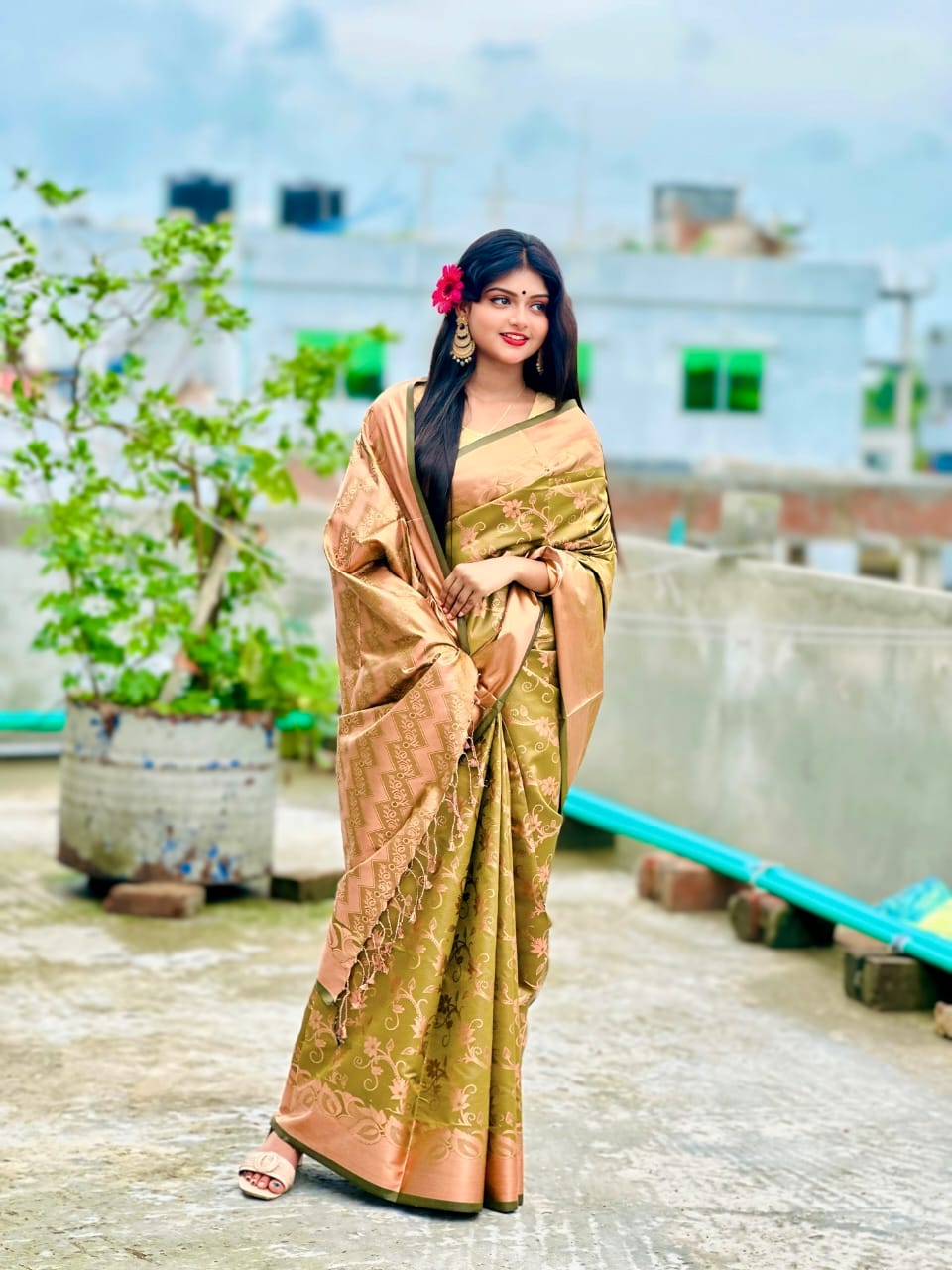 Soft silk katan sharee ছবি 5