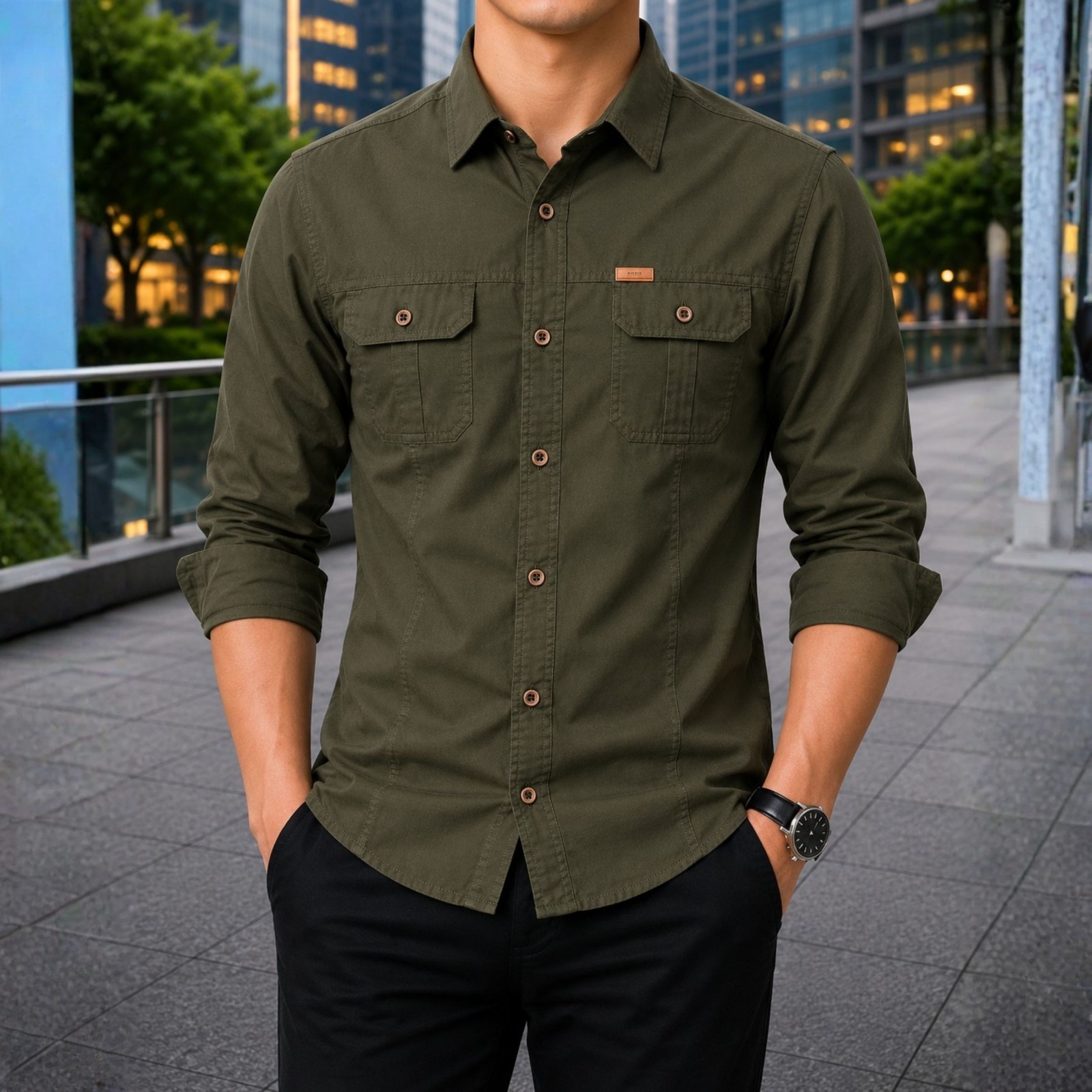 Stylish Full Sleeve Panel Shirt ছবি 7