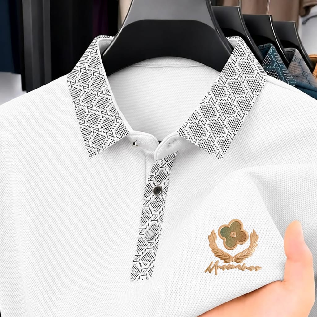 Premium Polo Shirt with China Sticker ছবি 2