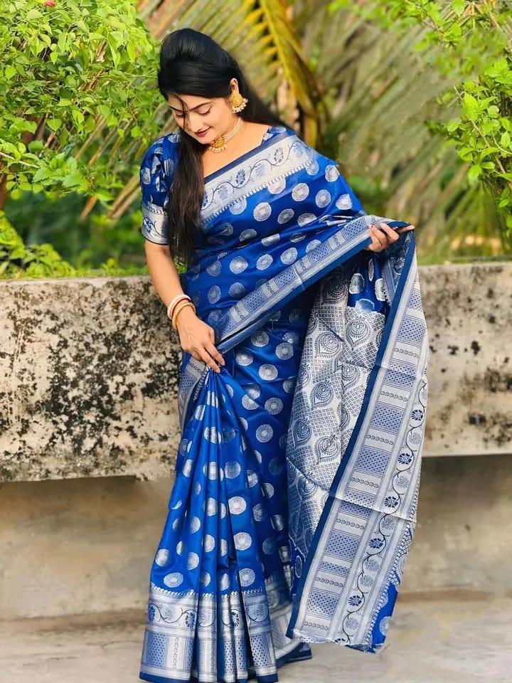 Indian soft katan sharee ছবি 3