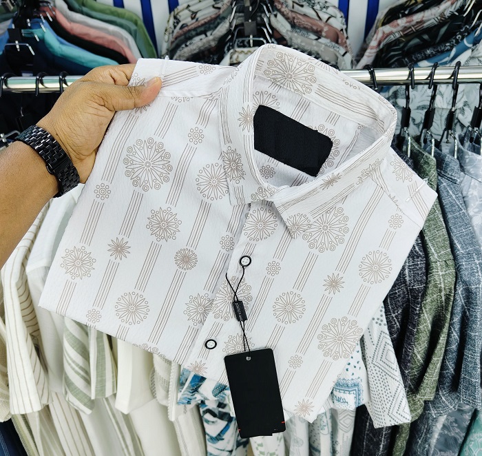 Luxury Popcorn Half Sleeve Print Shirt