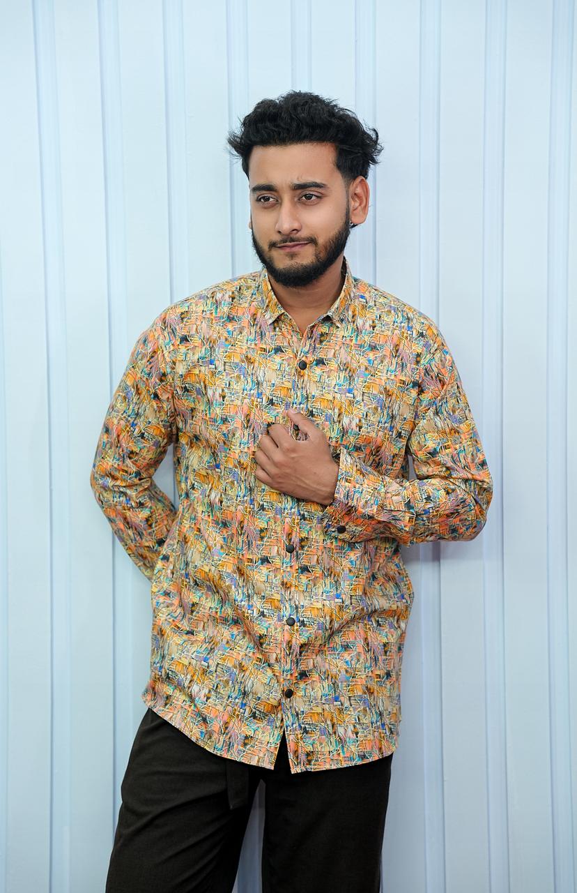 Digital Print Cotton Shirt