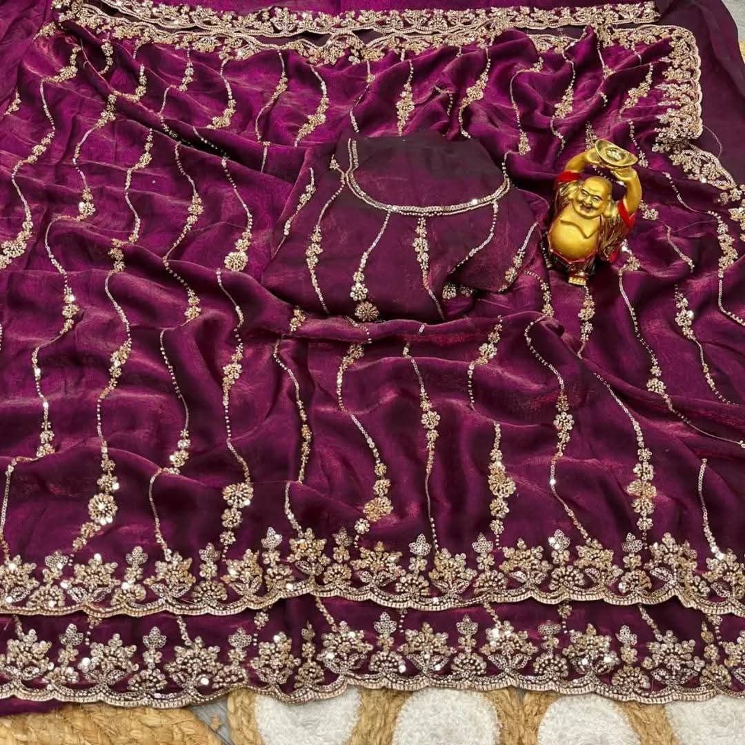 Indian Fendi Silk Saree Collection ছবি 8