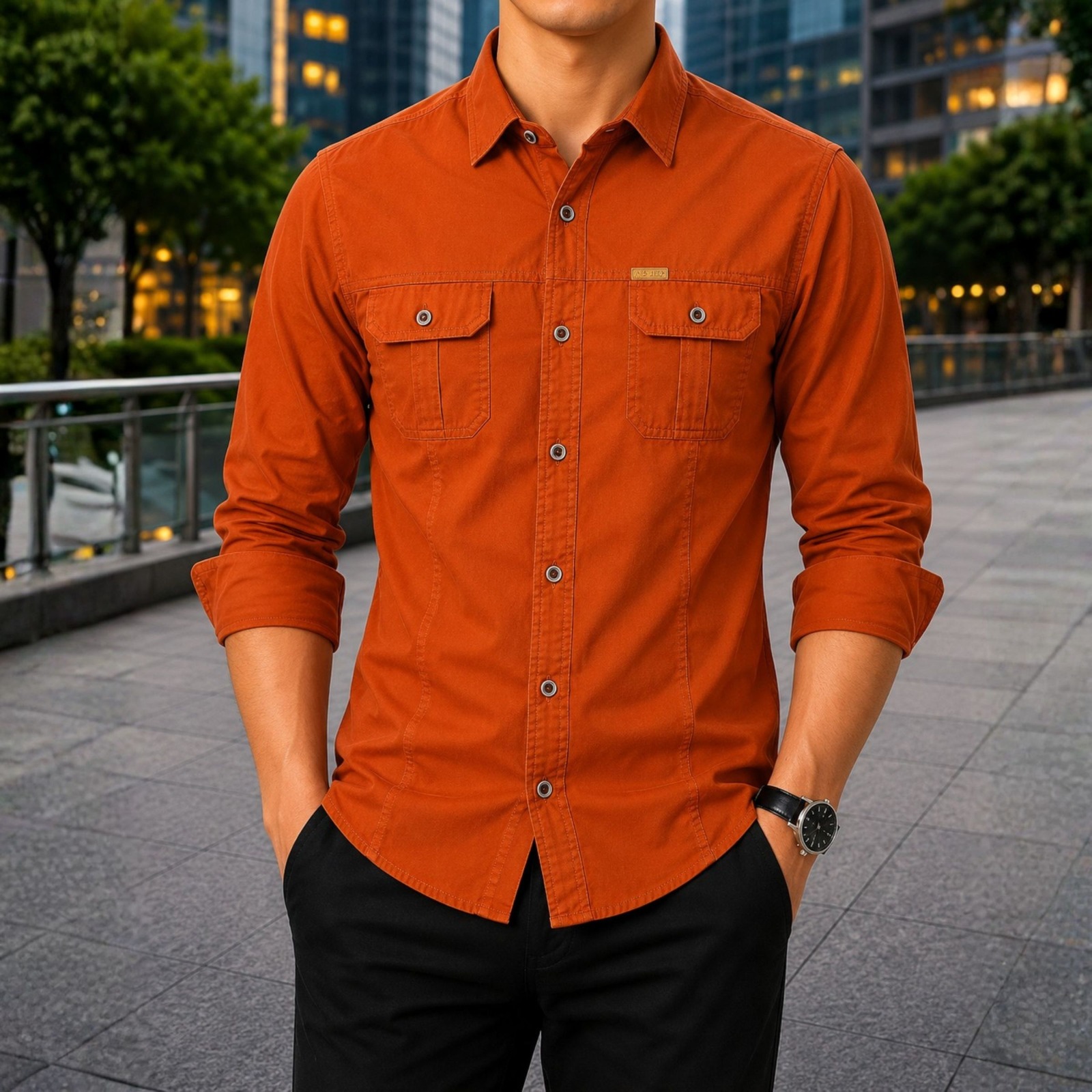Stylish Full Sleeve Panel Shirt ছবি 9