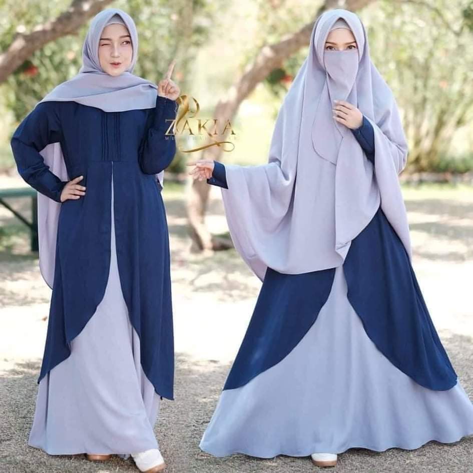 Dubai Cherry Borka with Hijab Nikab Set ছবি 3
