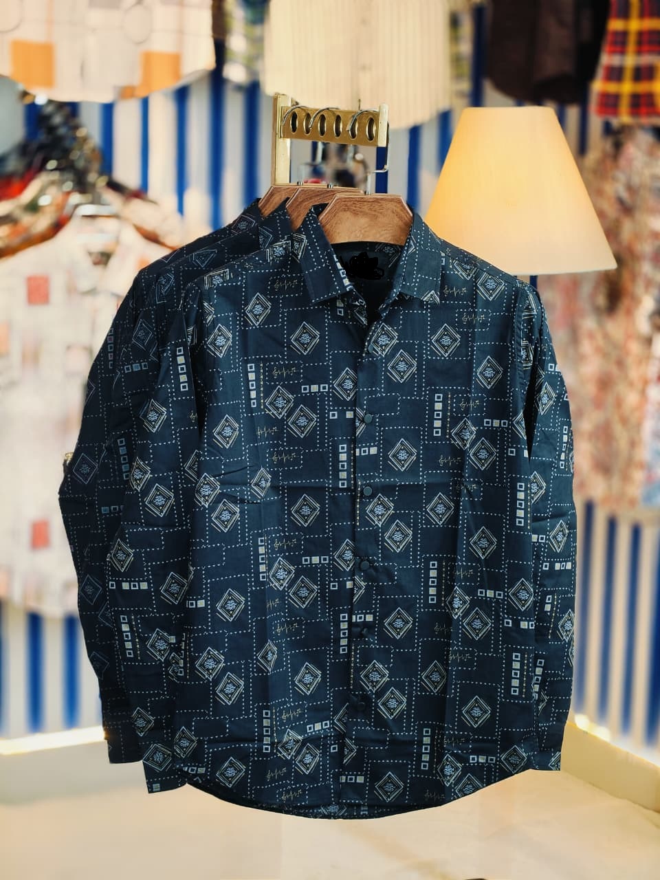 Black Pure Cotton Full sleeve Shirt ছবি 3