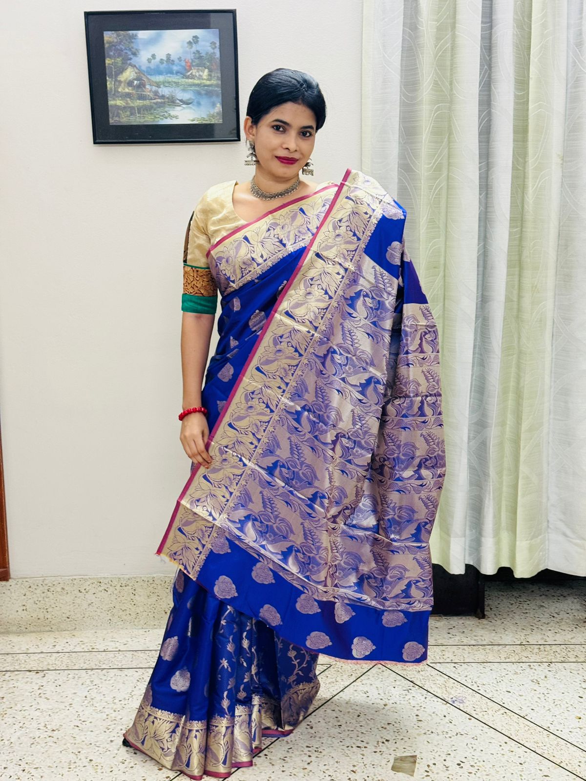 সিল্ক কাতান শাড়ি