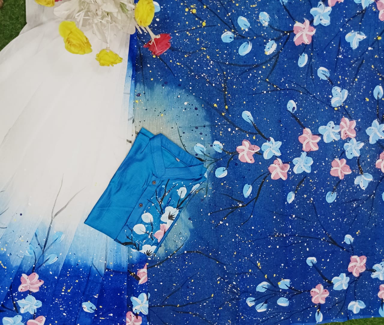Exclusive Design Hand Print Couple Dress For Sweet Couple ছবি 9
