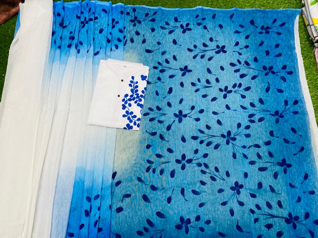 Exclusive Design Hand Print Couple Dress For Sweet Couple