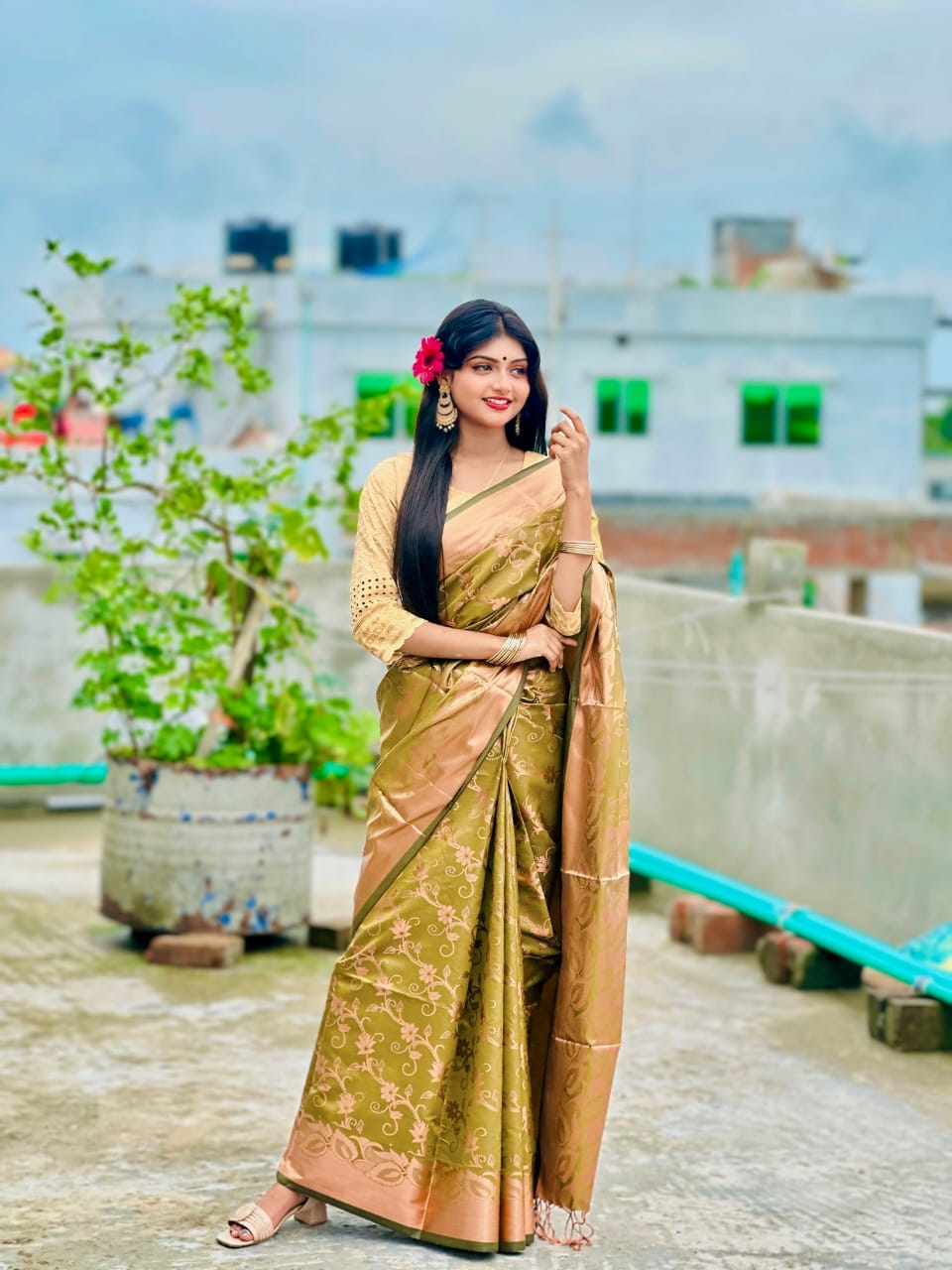 Soft silk katan sharee ছবি 3