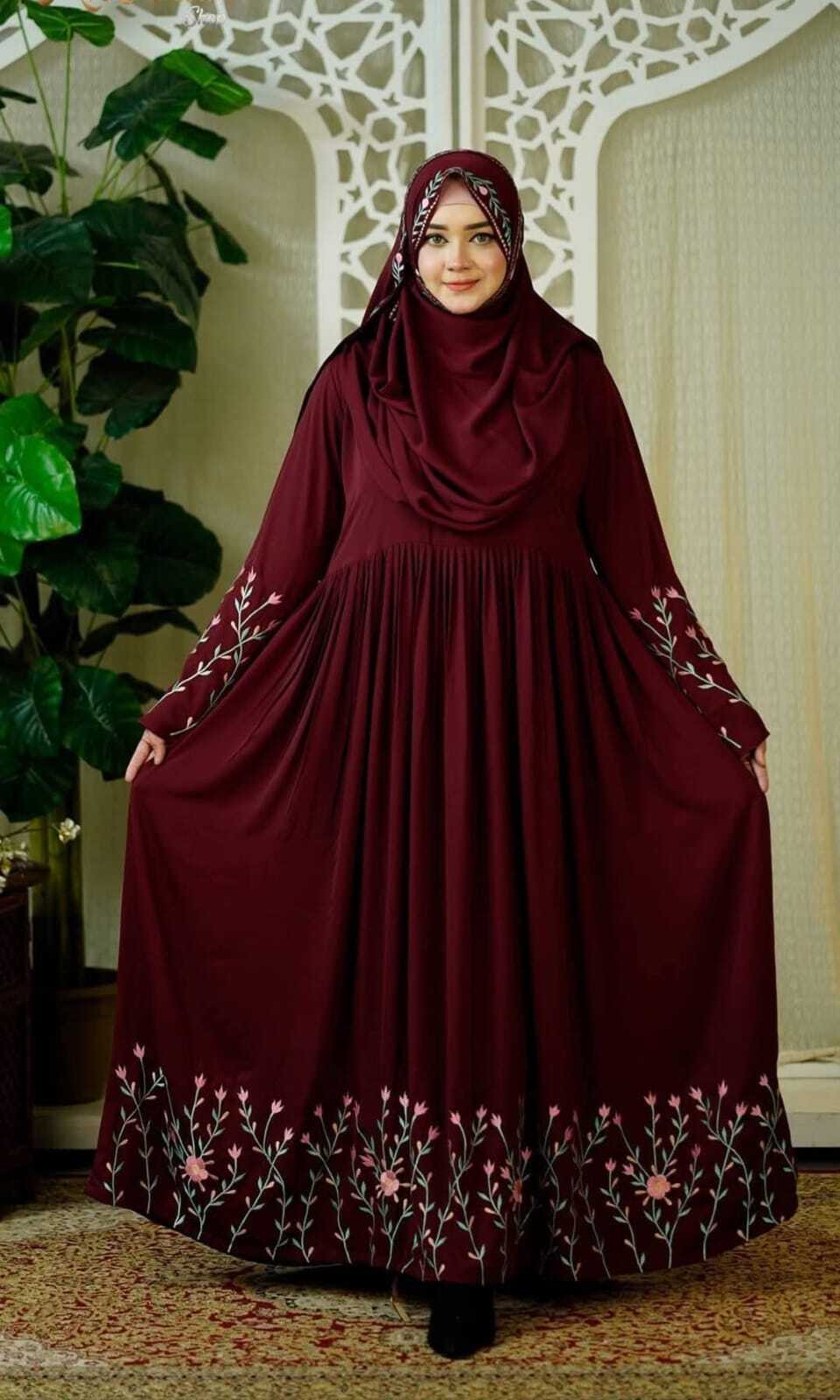 Rajanigandha Embroidery Borka with Hihab ছবি 2