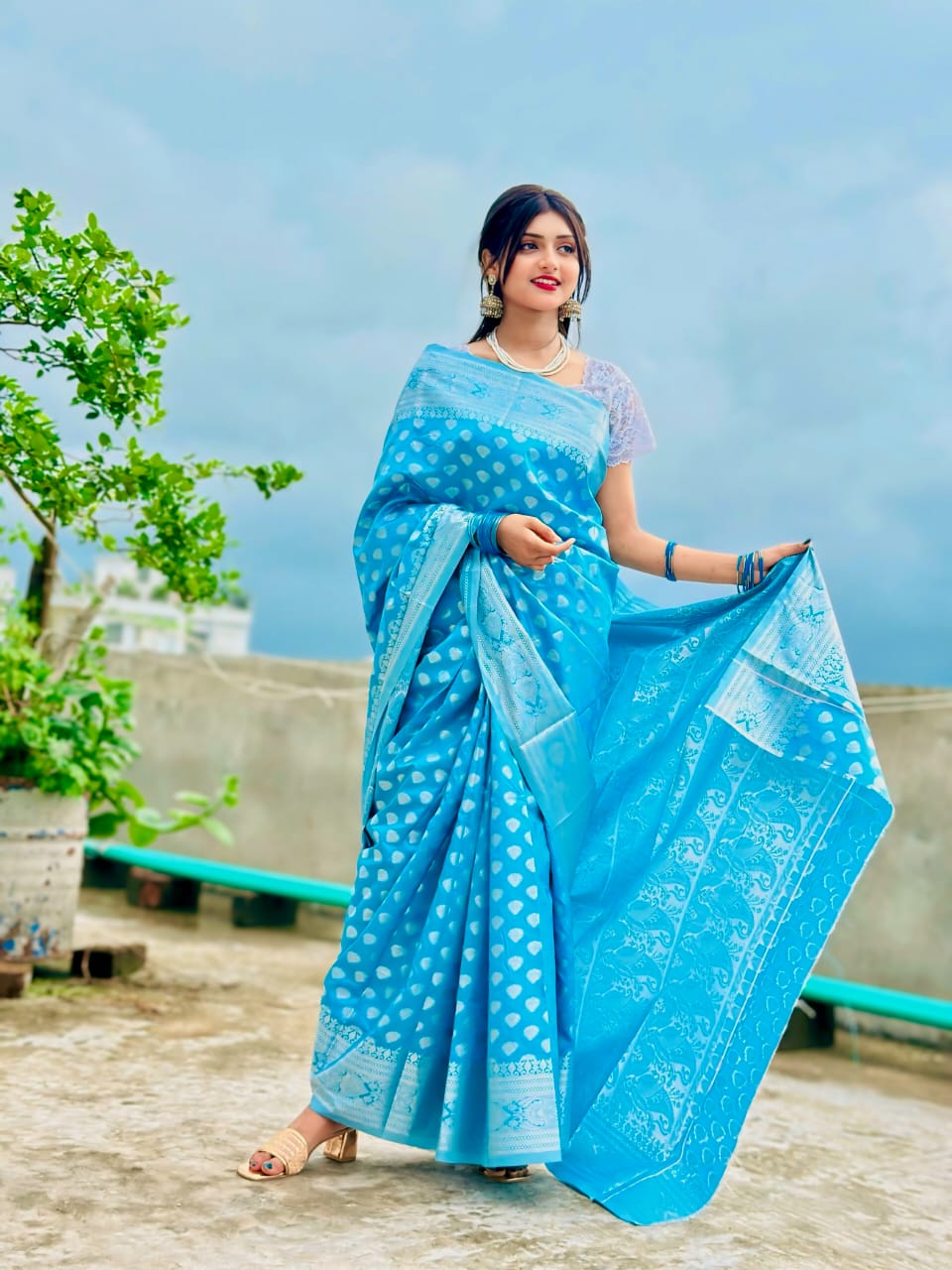 Soft silk katan sharee ছবি 4