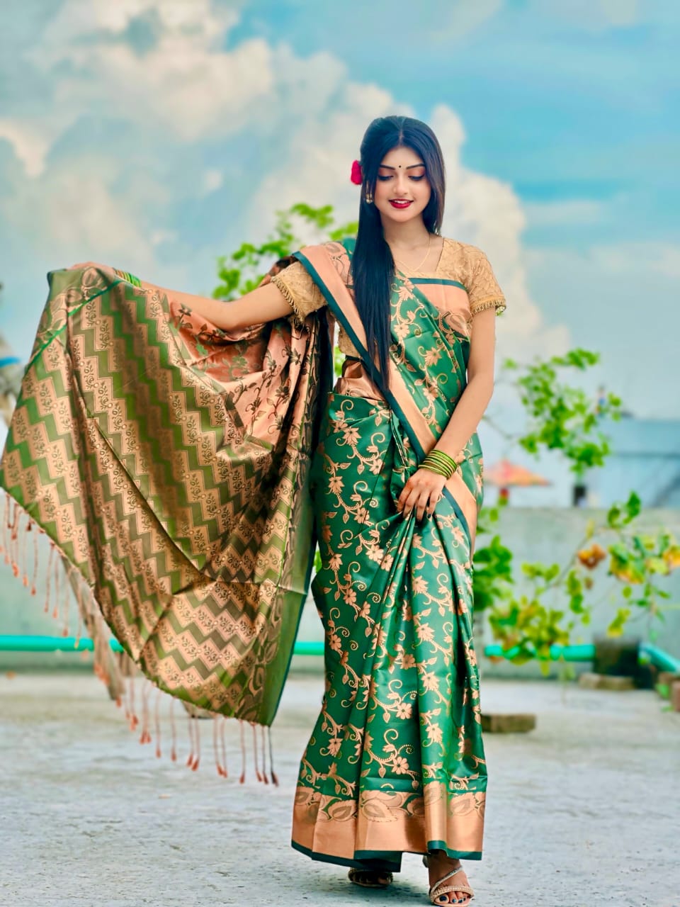 Soft silk katan sharee ছবি 2