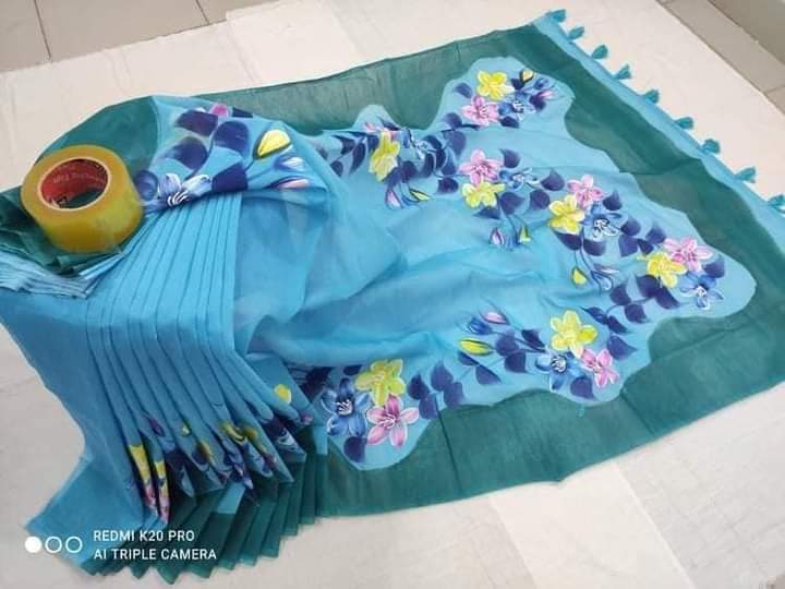 হ্যান্ডপ্রিন্ট শাড়ী ছবি 12