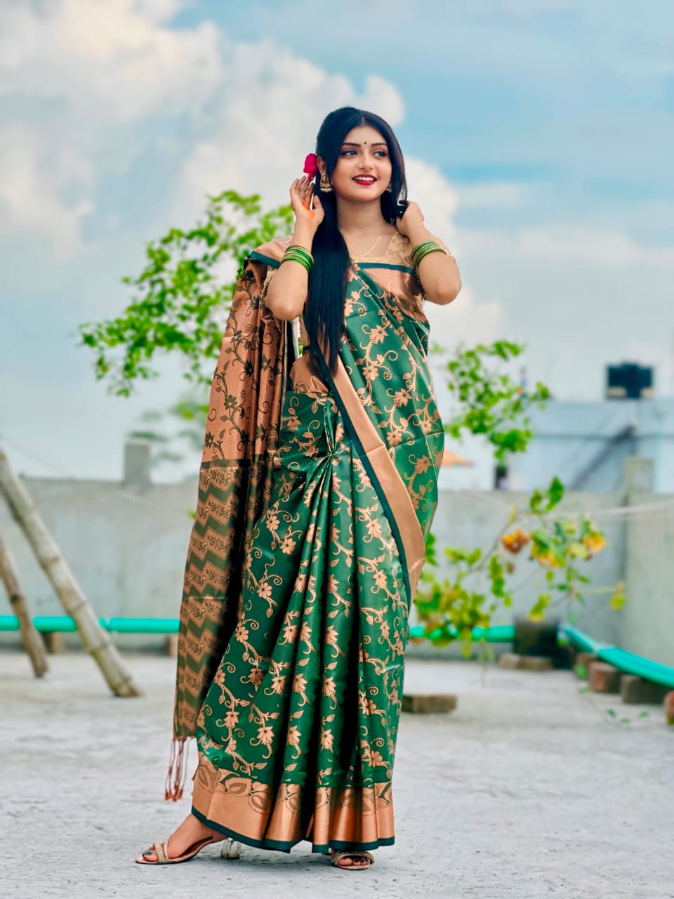 Soft silk katan sharee ছবি 4