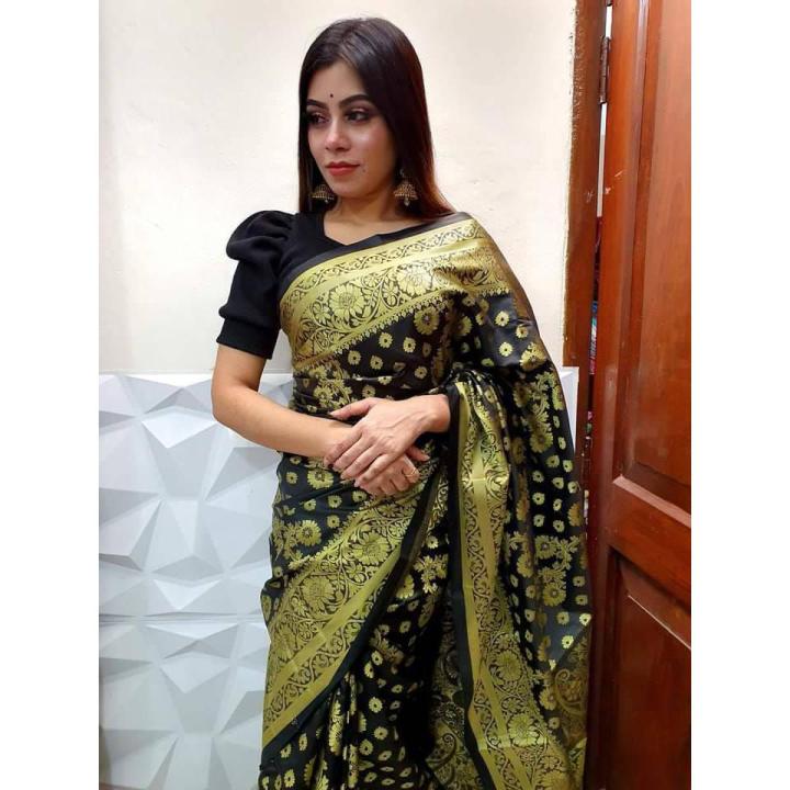 সিল্ক কাতান শাড়ি ছবি 5